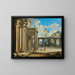 A Caprice Architectural with Figures - Johann Oswald Harms — framed artwork on a wall