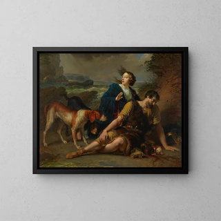 Arindal and Daura - Johann Peter Krafft — framed artwork on a wall