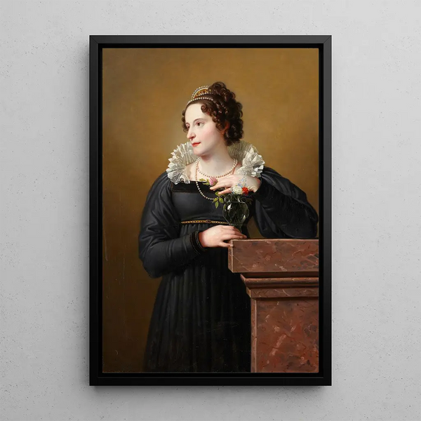 Portrait of Florentina Troclet-Fautz - Johann Peter Krafft — framed artwork on a wall