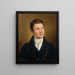 Portrait of a Young Man - Johann Peter Krafft — framed artwork on a wall