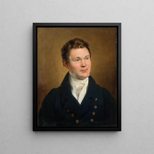 Portrait of a Young Man - Johann Peter Krafft — framed artwork on a wall