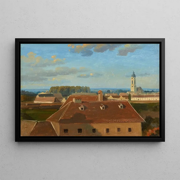 View of the Schänzel towards the Augarten - Johann Peter Krafft — framed artwork on a wall