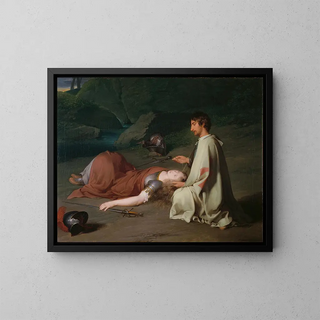 The Baptism of Chlorinda - Johann Peter Krafft — framed artwork on a wall