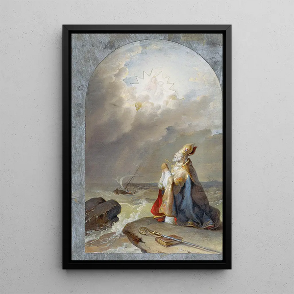 Saint Spyridon - Johann Peter Krafft — framed artwork on a wall