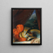 Helmet and round shield Study perhaps detailed of the baptism of Chlorindens - Johann Peter Krafft — framed artwork on a wall