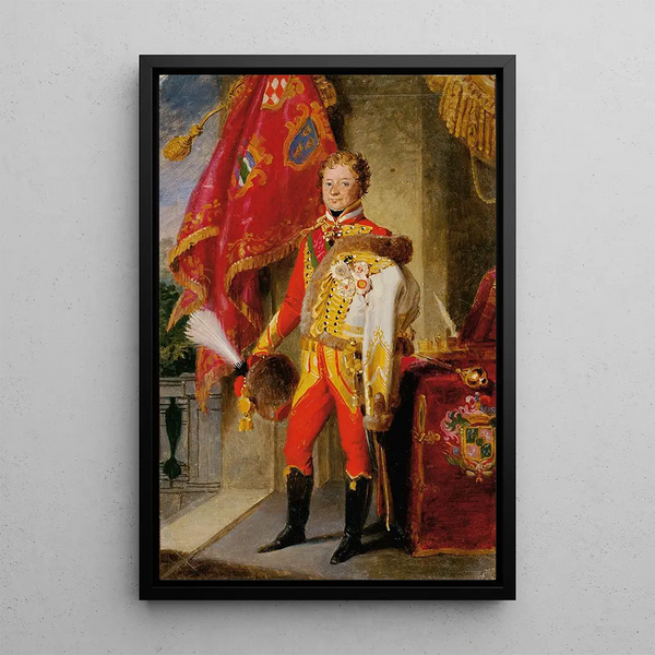 Ignace Comte Gyulay von Naros-Nemeth and Nadaska in Hungarian uniform - Johann Peter Krafft — framed artwork on a wall