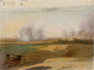 Study of a landscape with burning trees in the background - Johann Peter Krafft — artwork view