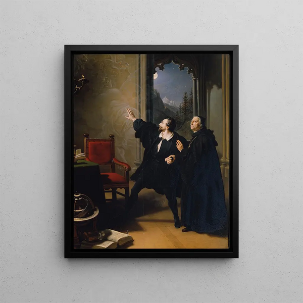 L'heure de la mort de Manfred by Johann Peter Krafft — framed artwork on a wall