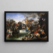 The Charge of Zrinyi from Szigetvár Fortress - Johann Peter Krafft — framed artwork on a wall