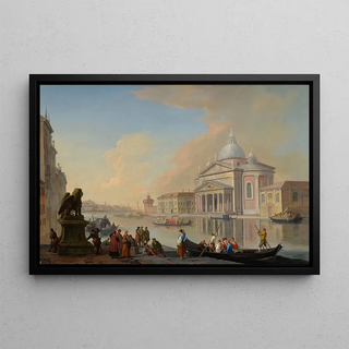 Johann Richter - Venice A Capriccio View Of The Grand Canal Towards The Punta Della Dogana.webp