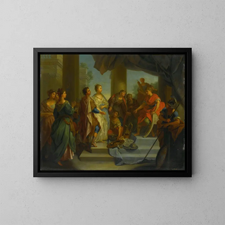 La Tempérance de Scipion - Johann Rudolf Byss — framed artwork on a wall