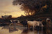 Cows at the Watering Trough - Johann Rudolf Koller — artwork view