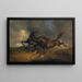Horses During a Storm - Johann Rudolf Koller — framed artwork on a wall