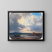 A fishing boat on the shore with seagulls - Johann Rudolf Rapp — framed artwork on a wall