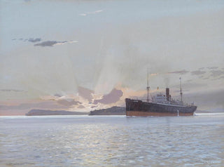 Steamship entering - Johann Seitz — artwork view