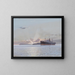 Steamship entering - Johann Seitz — framed artwork on a wall