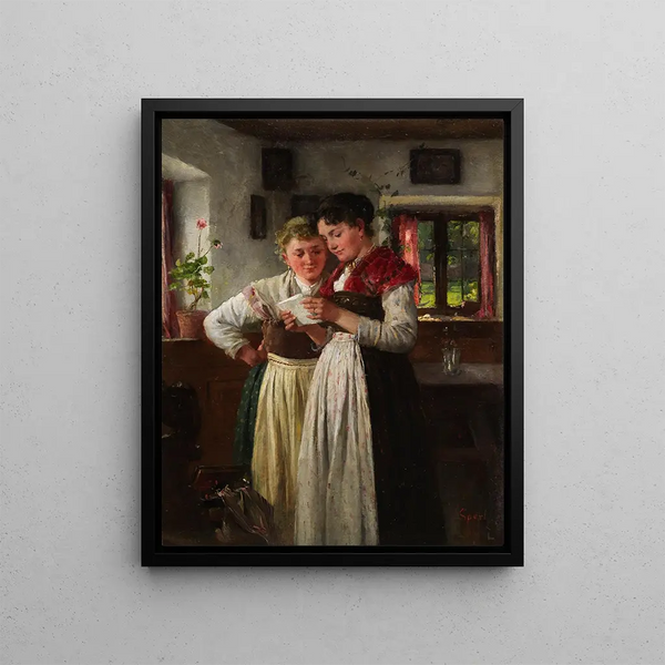 The love letter - Johann Sperl — framed artwork on a wall