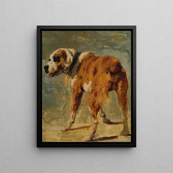 Bernese Mountain Dog Painting - Johann Till the Younger — framed artwork on a wall