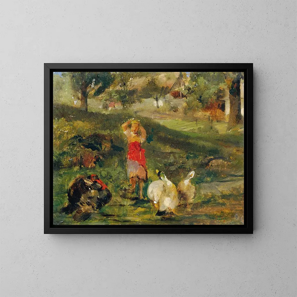 The girl of the source - Johann Till the Younger — framed artwork on a wall