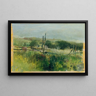 Johann Till the younger - Wiese mit Zaun.webp