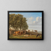 A washhouse with washerwomen - Johann Ulrich Burri — framed artwork on a wall