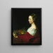 a woman holding a basket of fruits - Johann Ulrich Mayr — framed artwork on a wall