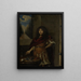 Portrait of a man in antique-style armor - Johann Valentin Grambs — framed artwork on a wall