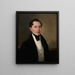Bust of a beardless gentleman - Johann Wachtl — framed artwork on a wall