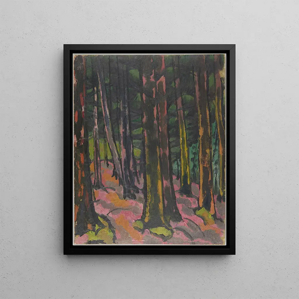 Study of Trees - Johann Walter-Kurau — framed artwork on a wall