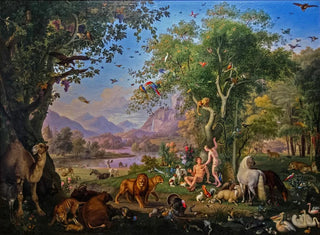 Adam and Eve in the Garden of Eden - Johann Wenzel Peter — artwork view