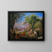 Adam and Eve in the Garden of Eden - Johann Wenzel Peter — framed artwork on a wall