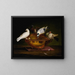 Les Quatre Pigeons - Johann Wenzel Peter — framed artwork on a wall