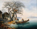 A Morning in Autumn at Lake Wörthersee - Johann Werner — artwork view