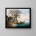 A Morning in Autumn at Lake Wörthersee - Johann Werner — framed artwork on a wall