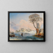 Ice skating on Lake Wörthersee - Johann Werner — framed artwork on a wall