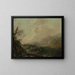 Landscape painting with a shepherd resting - Johann Wilhelm Becker — framed artwork on a wall