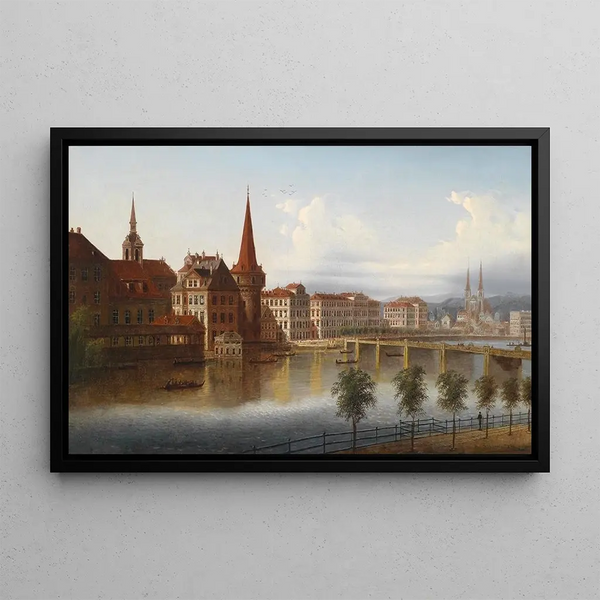 Lucerne Painting - Johann Wilhelm Jankowski — framed artwork on a wall