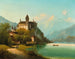 a castle by a mountain lake - Johann Wilhelm Jankowsky — artwork view