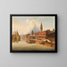 A Venetian Scene - Johann Wilhelm Jankowsky — framed artwork on a wall