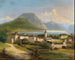 Vue de Gmunden sur le lac Traunsee - Johann Wilhelm Jankowsky — artwork view