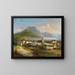 Vue de Gmunden sur le lac Traunsee - Johann Wilhelm Jankowsky — framed artwork on a wall