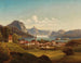 Gmunden with Ort Castle at Traunsee - Johann Wilhelm Jankowsky — artwork view