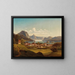 Gmunden with Ort Castle at Traunsee - Johann Wilhelm Jankowsky — framed artwork on a wall