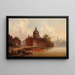 Church with dome in Amsterdam - Johann Wilhelm Jankowsky — framed artwork on a wall