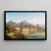 Riva sur le lac de Garde - Johann Wilhelm Jankowsky — framed artwork on a wall