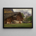 Alpine Farmhouse - Johann Wilhelm Schirmer — framed artwork on a wall