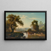 Italian landscape painting with shepherds - Johann Wilhelm Schirmer — framed artwork on a wall