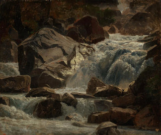 Mountain stream painting - Johann Wilhelm Schirmer — artwork view