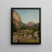 Mountain Landscape Painting of Switzerland - Johann Wilhelm Schirmer — framed artwork on a wall