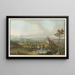 General view of the Alps and glaciers taken from Worb Castle - Johann Wolfgang Kleemann — framed artwork on a wall
